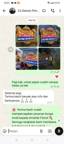 Testimonial Papan Bunga Pernikahan ganggaeng