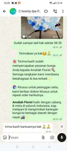 Testimonial Standing Flower ganggaeng