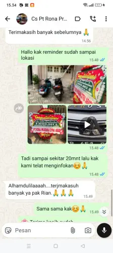 Testimonial Papan Bunga ganggaeng